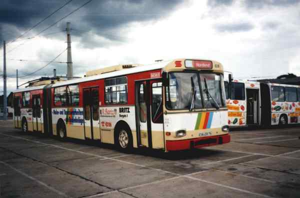 Articulated trolleybus no. 028 of the Austrian
type ÖAF Gräf & Stift GE 110/54/57/A (scrapped)