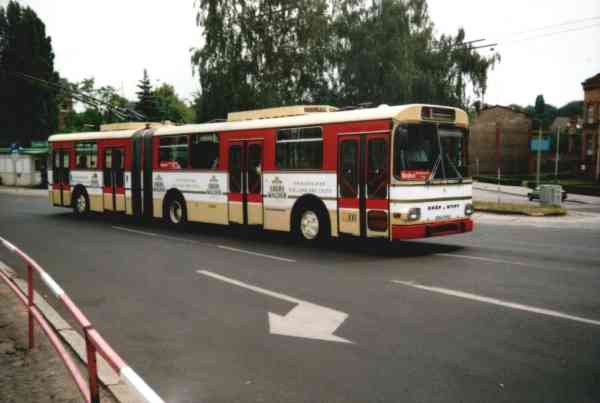Articulated trolleybus no. 016 of the Austrian type ÖAF Gräf & Stift GE 110 M16
(out of service)
