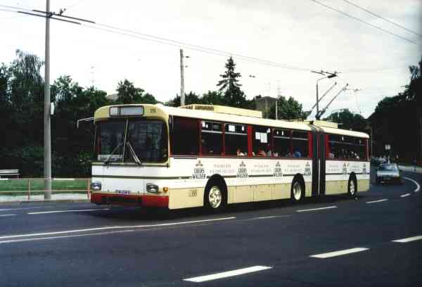 Articulated trolleybus no. 019 of the Austrian type ÖAF Gräf & Stift GE 110 M16 (scrapped)