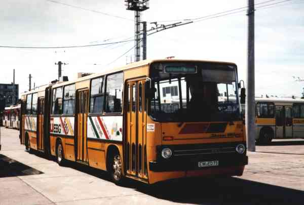 Articulated Trolleybus no. 001 of the Hungarian type Ikarus 280.93 (out of service)