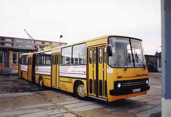Articulated trolleybus No. 02(V) of the Hungarian type Ikarus 280.93 (out of service and
sold)