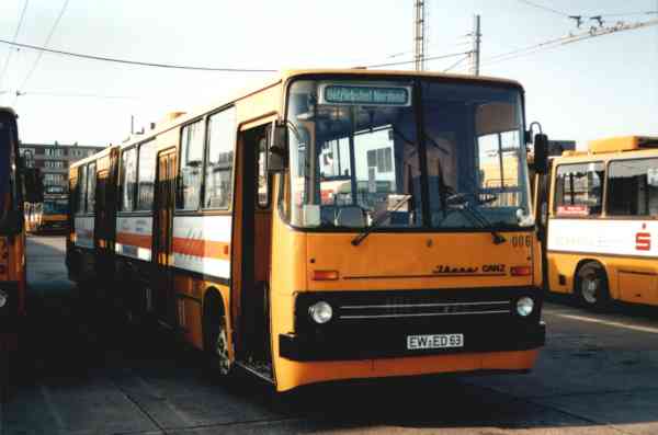 Articulated trolleybus no. 06(III) of Hungarian type Ikarus 280.93 (out of service)