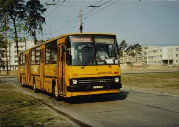 Articulated trolleybus no. 010 of the Hungarian type Ikarus 280.93 (out of service)