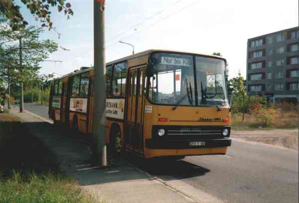 Articulated trolleybus no. 012 of the Hungarian type Ikarus 280.93 (scrapped)