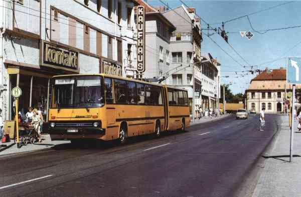 Articulated trolleybus no. 014 of the Hungarian type Ikarus 280.93 (scrapped)