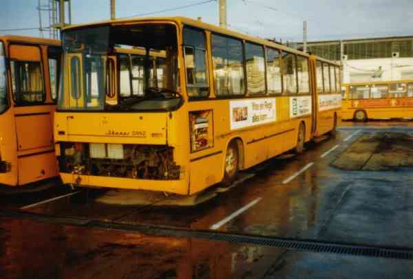 Articulated trolleybus no. 16(II) of the Hungarian type Ikarus 280.93 (scrapped)