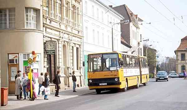 Articulated trolleybus no. 022 of the Hungarian type Ikarus 280.93 with original colour (out of service and sold)