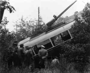 Verkehrsunfall mit Obus Nr. 04(II) vom deutschen Typ KEO I