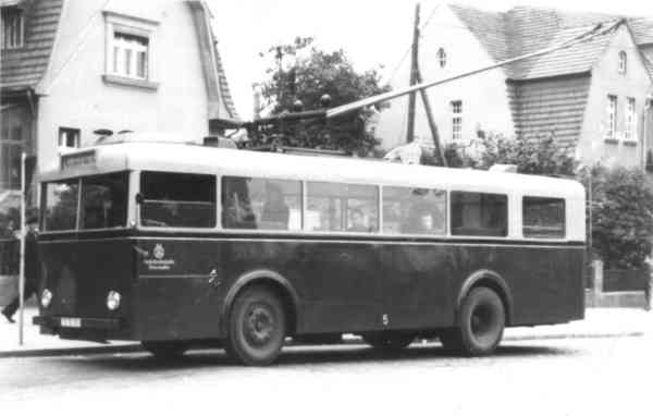 Trolleybus no. 05/II of the German type KEO I (war unit bus standard size 1) (out of service)