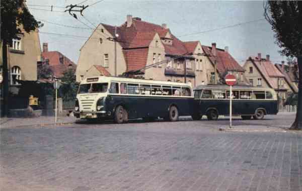 Trolleybus no. 04<sup>III</sup> of the GDR type LOWA W 602a with trailer no. IX (GDR type W 700)
(out of service)