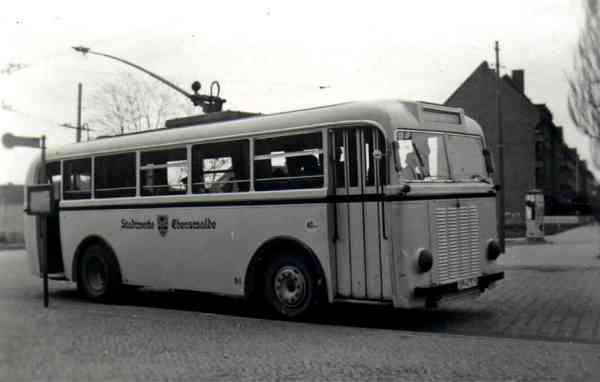 Trolleybus no. 01(I) of the German type MPE 1 (out of service)