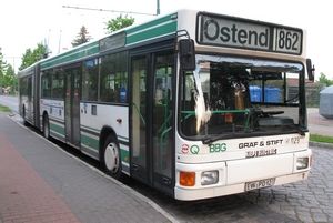 Articulated trolleybus of the Austrian type ÖAF Gäf & Stift NGE 152 M17/M18