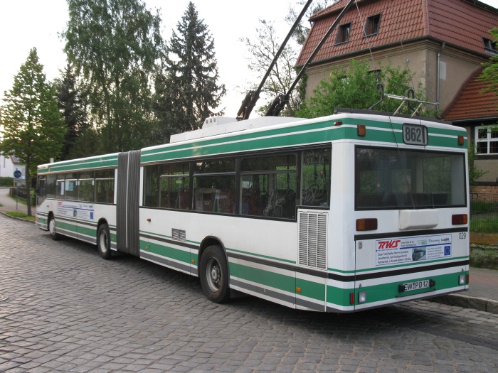 Articulated trolleybus no. 029 of the Austrian type ÖAF Gräf & Stift NGE 152 M17