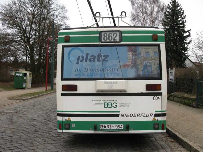 Articulated trolleybus no. 034 of the Austrian type ÖAF Gräf & Stift NGE 152 M17