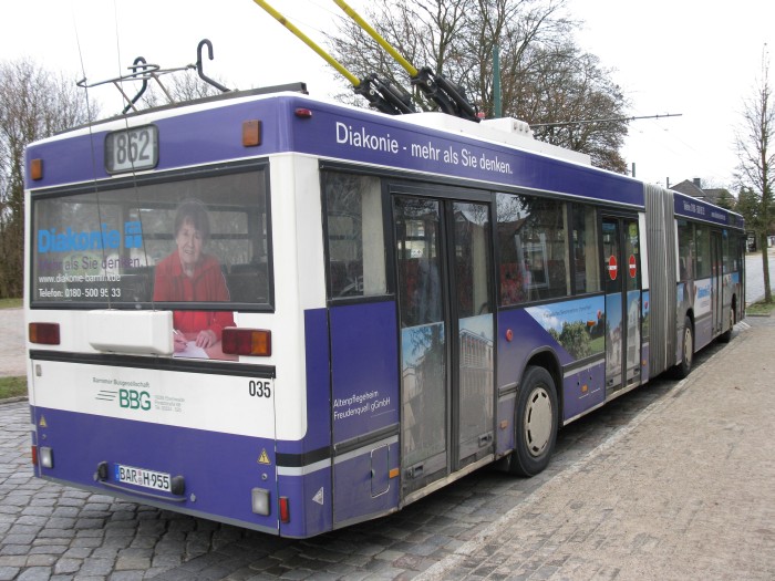 Gelenkobus Nr. 035 vom österreichischen Typ ÖAF Gräf & Stift NGE 152 M17