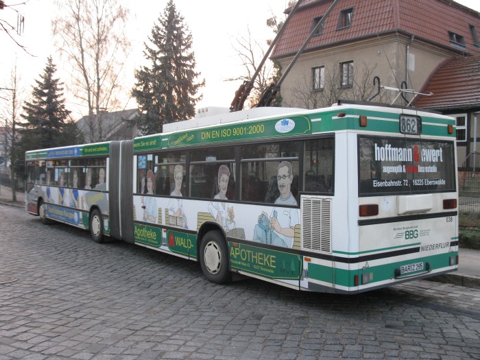 Articulated trolleybus no. 036 of the Austrian type ÖAF Gräf & Stift NGE 152 M17