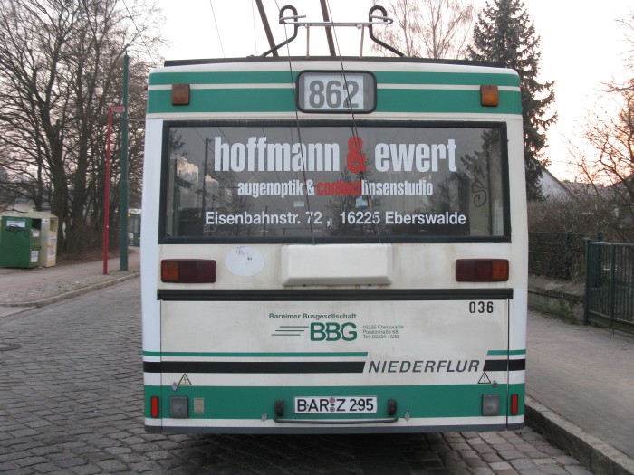 Articulated trolleybus no. 036 of the Austrian type ÖAF Gräf & Stift NGE 152 M17