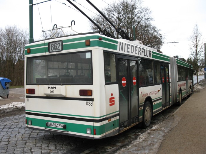 Gelenkobus Nr. 038 vom österreichischen Typ ÖAF Gräf & Stift NGE 152 M18