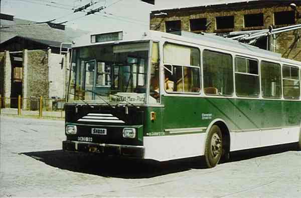 Trolleybus of the Czech type ŠKODA 14 Tr03