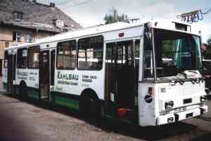 Eberswalde trolleybus of the Czech type ŠKODA 14 Tr after vehicle type clearance in Potsdam