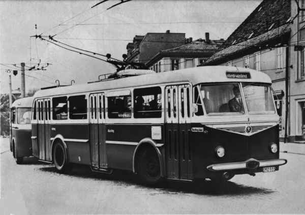 Trolleybus no. 09(III) of the Czech type ŠKODA 8 Tr6 (out of service)