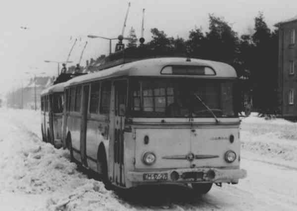 Trolleybus no. 16(I) of the Czech type ŠKODA 9 Tr13 (scrapped)
