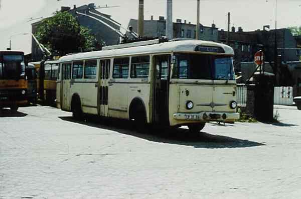 Trolleybus no. 19/I later trolleybus no. 31/II of the Czech type ŠKODA 9Tr14 (before restauration)