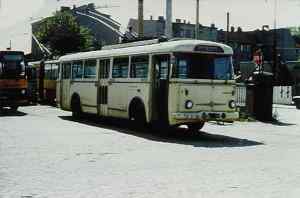 Trolleybus of the Czech type SKODA 9 Tr