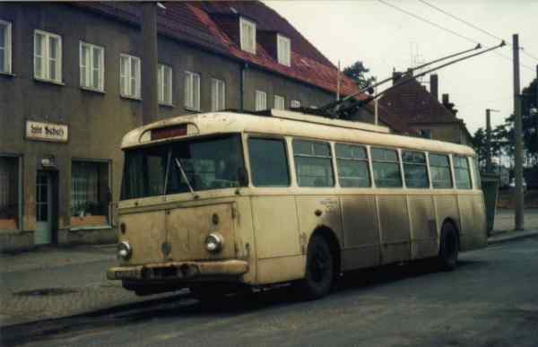 Trolleybus no. 31(I) former Gera trolleybus no. 325 of the Czech type ŠKODA 9 Tr14 (erstwhile from Gera)