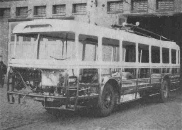 Trolleybus of the Czech type ŠKODA 9 Tr during the general overhaul