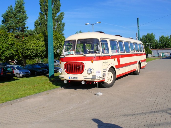 Bus vom tschechischen Typ Škoda RTO 706 auf dem Betriebshof Eberswalde/Nordend