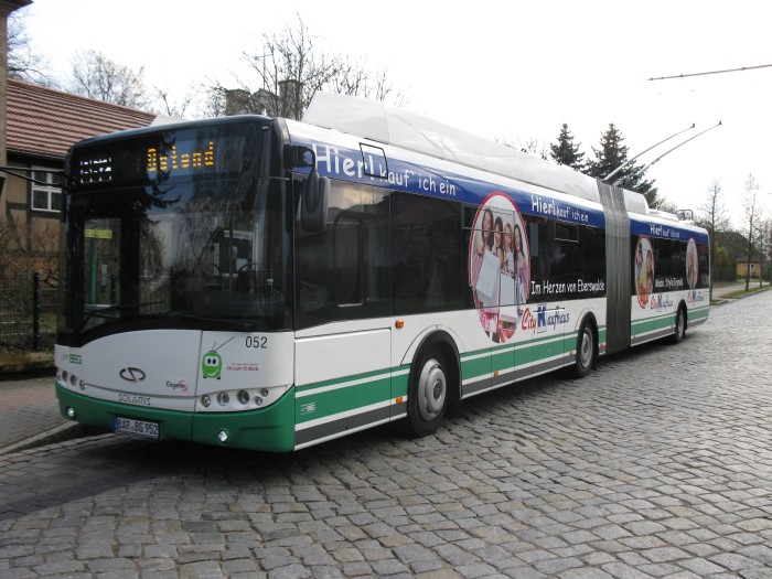 Шарнирносочленённый троллейбус № 052 польского типа Солярис Троллино 18 АЦ