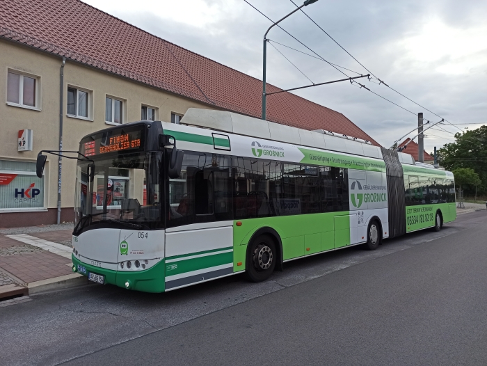 Шарнирносочленённый троллейбус № 054 польского типа Солярис Троллино 18 АЦ
