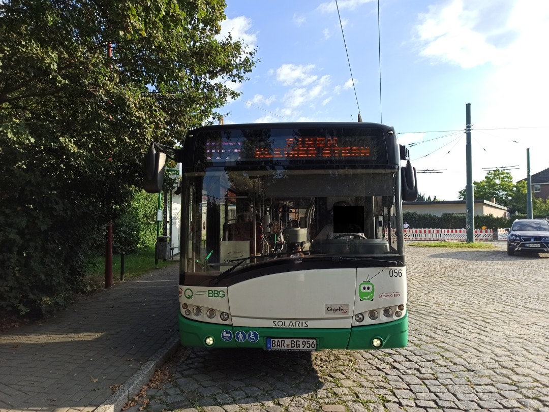 Articulated trolleybus no. 056 of the Polish type Solaris Trollino 18 AC