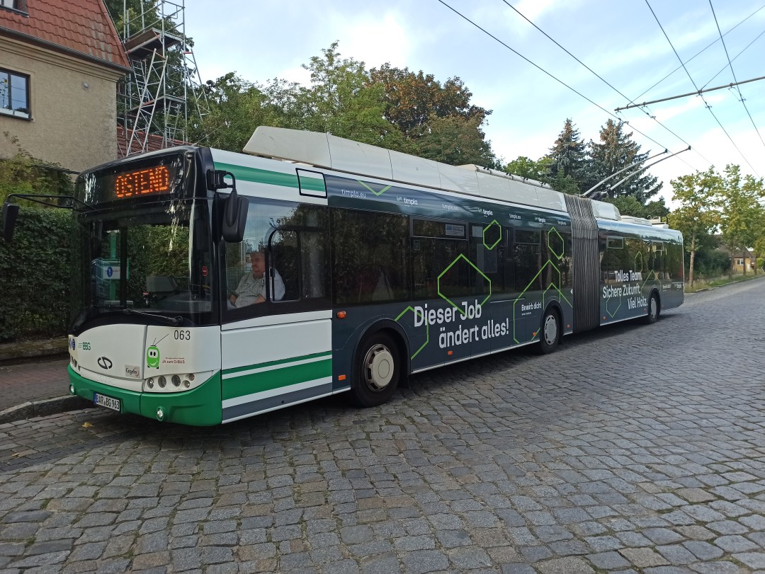 Шарнирносочленённый троллейбус № 063 польского типа Солярис Троллино 18 АЦ