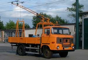 Deicer of the GDR type IFA W 50 L for the overhead contact line (self-construction)