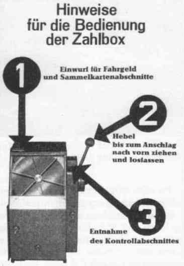 Bedienungsanleitung einer Zahlbox mit Fahrscheinausgabe