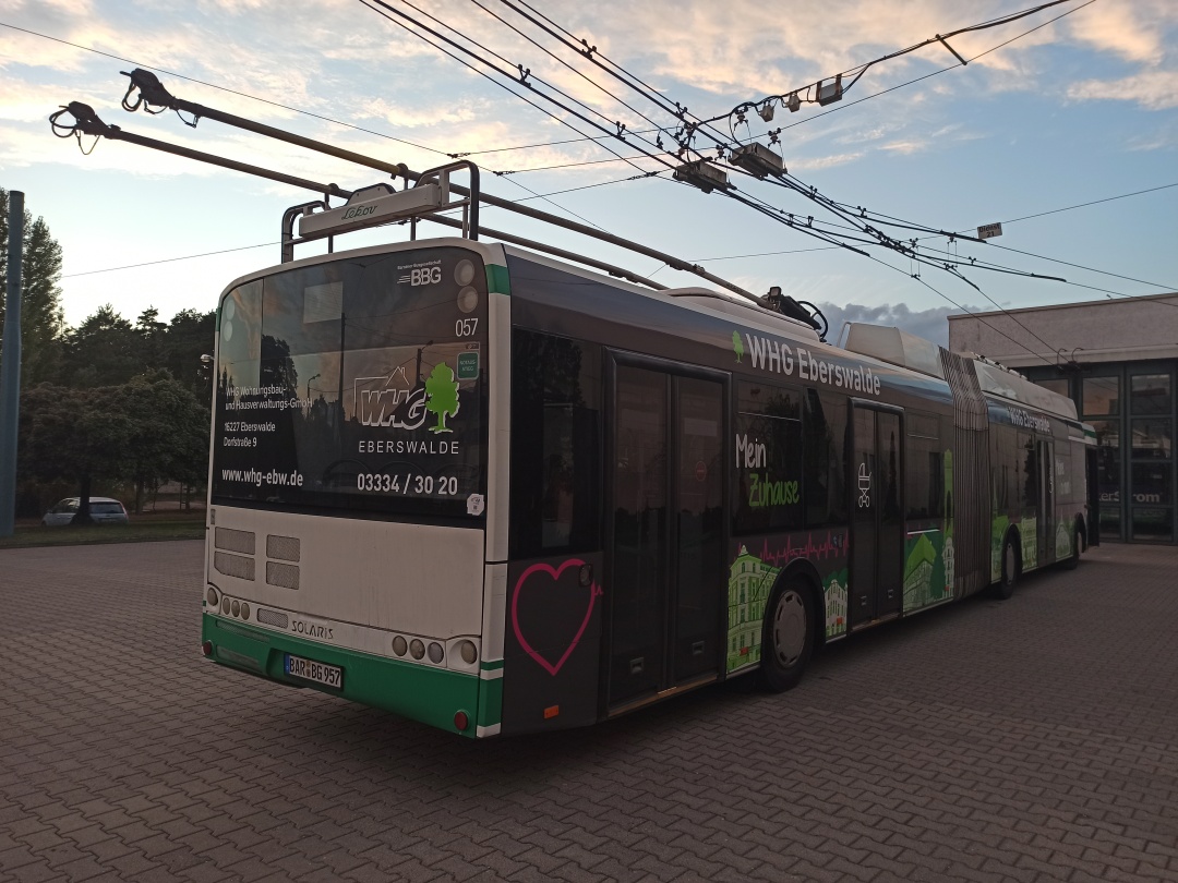 Шарнирносочленённый троллейбус № 057 польского типа Солярис Троллино 18 III Сежелек АЦ